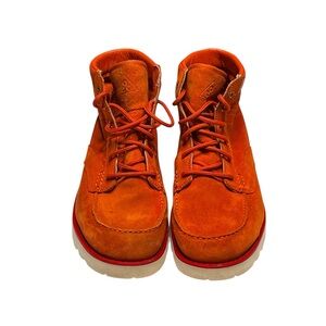 (25100) Nike Suede Ankle Boots Men's Size 10 Orange 5.5" Tall Leather ACG